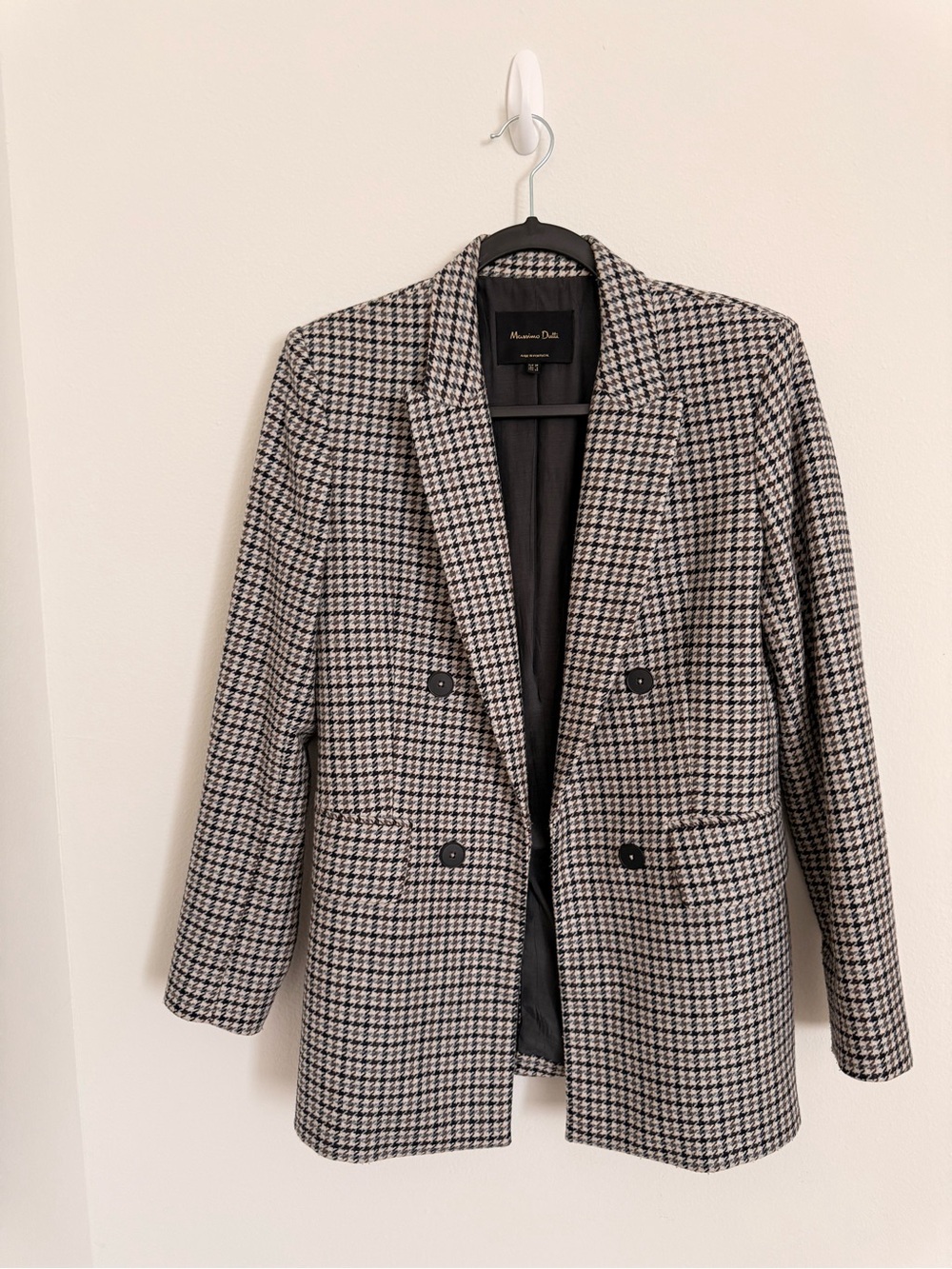 Massimo Dutti Houndstooth Blazer, Excellent Conditions, SIZE 6.